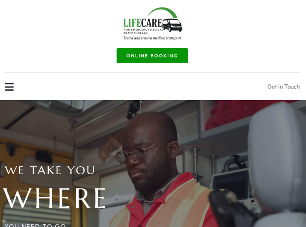 LifeCare NEMT Website Development (Healthcare Transportation Platform)