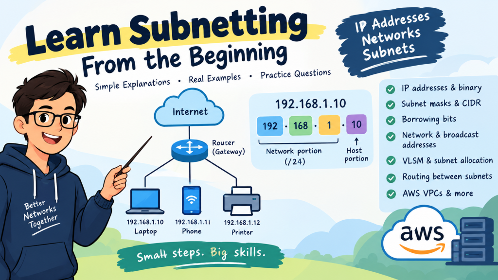 Subnetting Explained for Beginners: A Complete Guide to IP Addresses, Subnet Masks, and AWS Networking